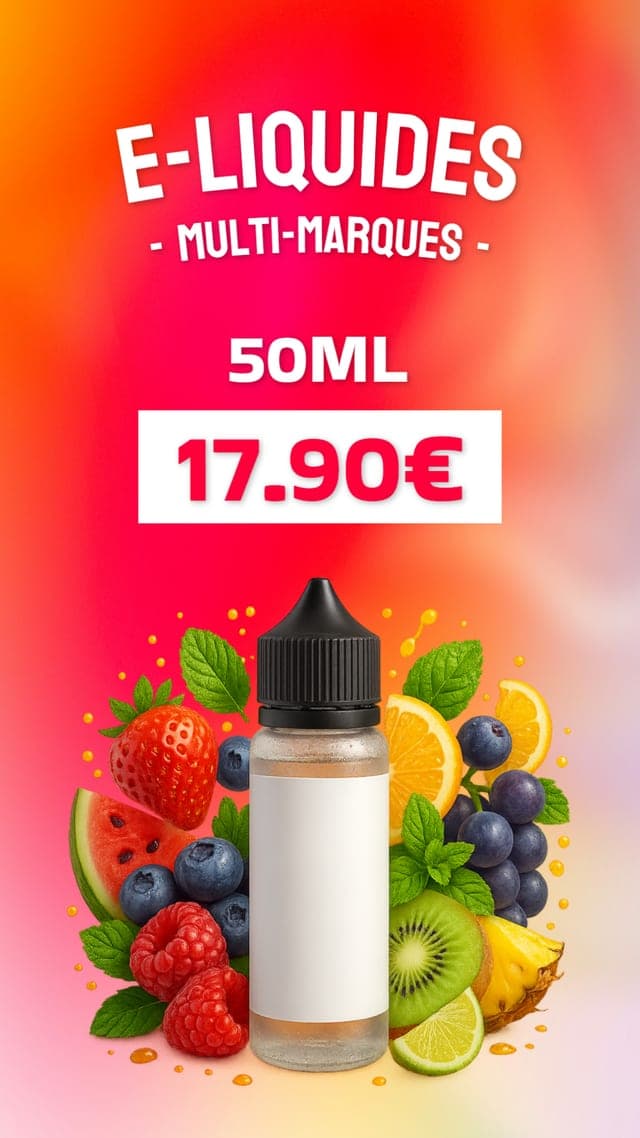 Visuel e-liquides et vapotage