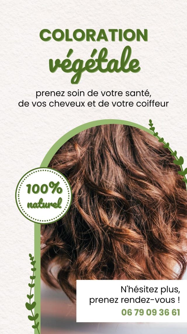 Visuel coloration végétale 100 % naturelle