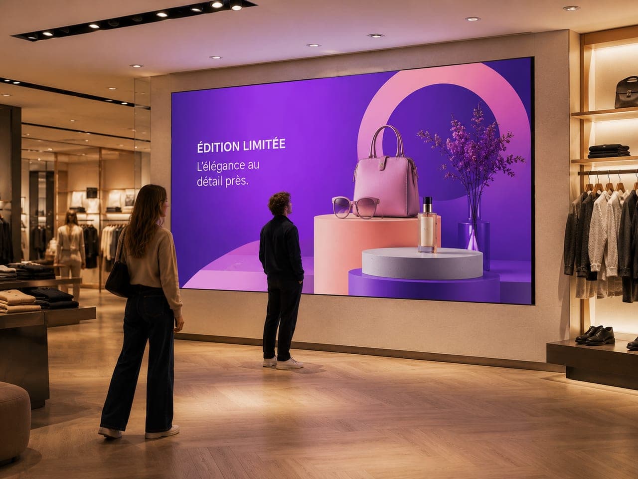Un mur d’images au cœur de votre magasin
